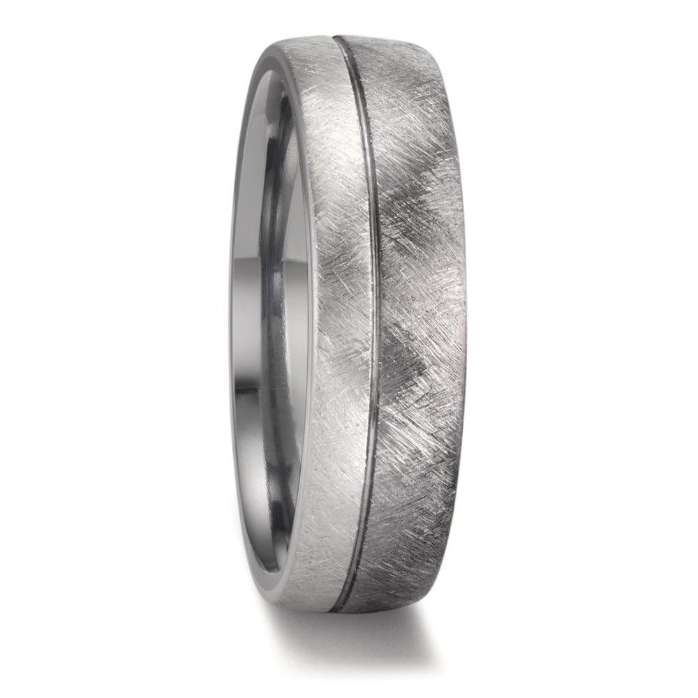 52705-025-000-XP02, Tantalum, Platinum , 6.5mm wide, Ice Matt surface finish with groove detail, Comfort court profile