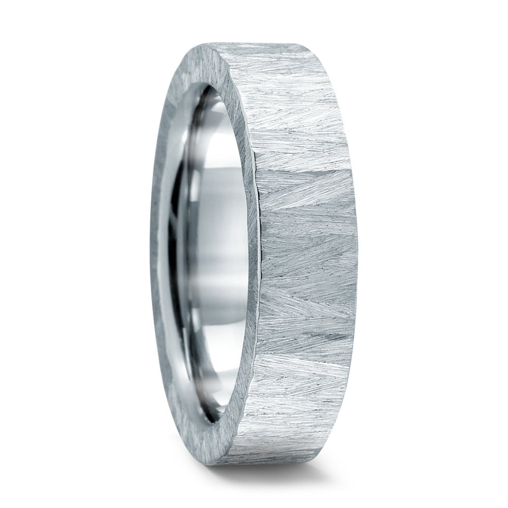 Surgical steel, 6mm wide, 3mm deep , Flat exterior profile with courted interior