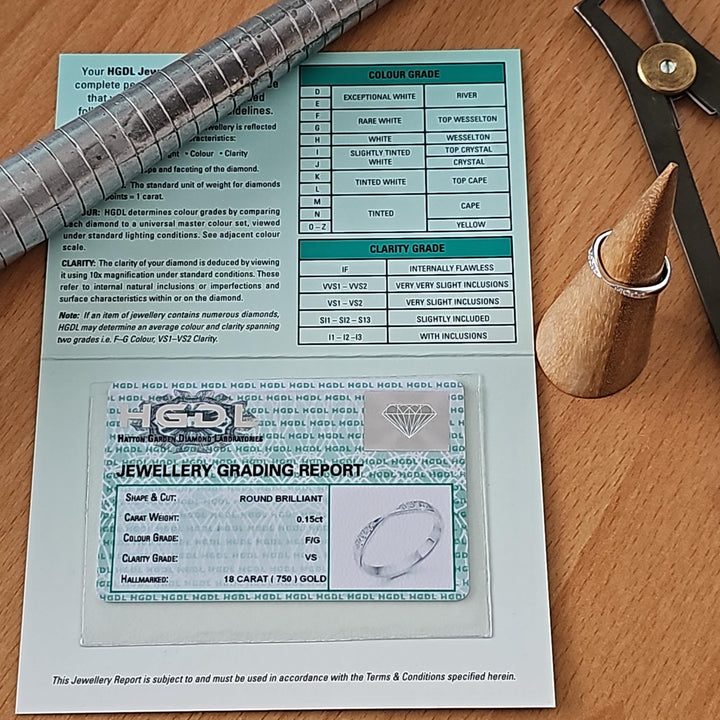Diamond certificate available for £25 - please let us know by leaving a message in the comments box at Checkou
