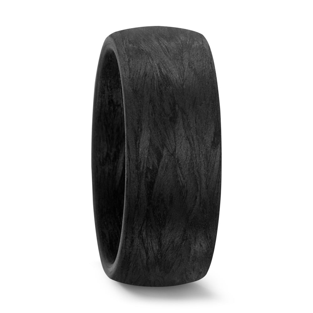 8mm Black Carbon Fibre Wedding Ring