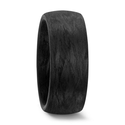 8mm Black Carbon Fibre Wedding Ring