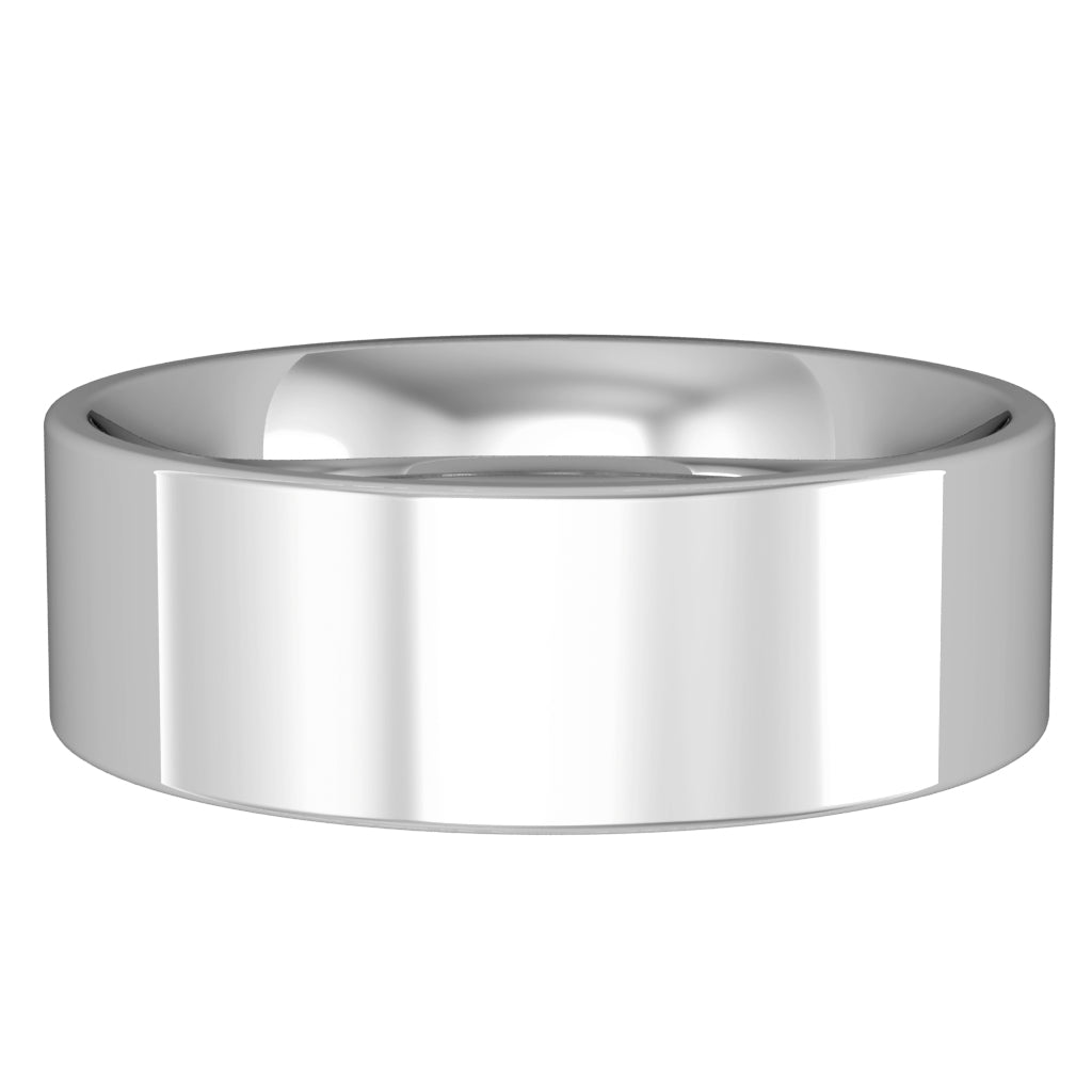 7mm Flat Court Wedding Ring in 9ct Gold