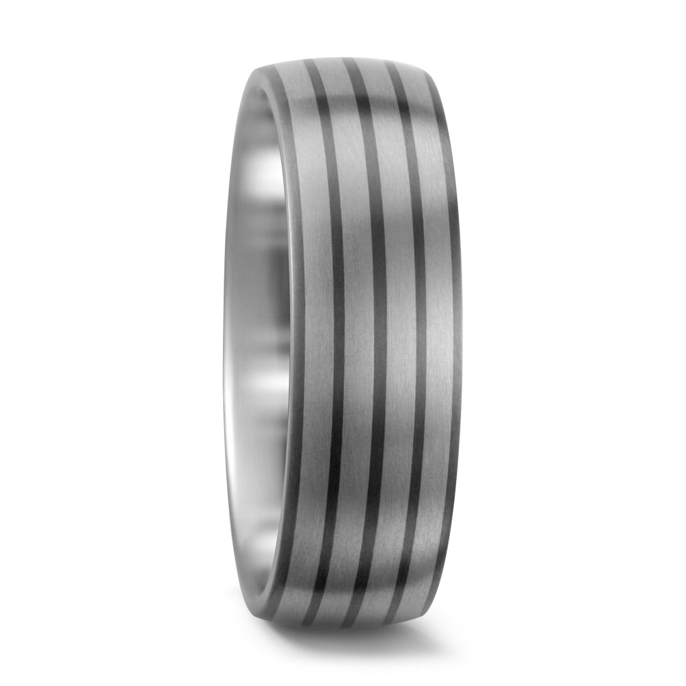 Titanium Ring with Palladium 500 detail, 7.5 mm wide, 2.4 mm deep, Comfort Court profile, Hypoallergenic, 50965/001/000/B202