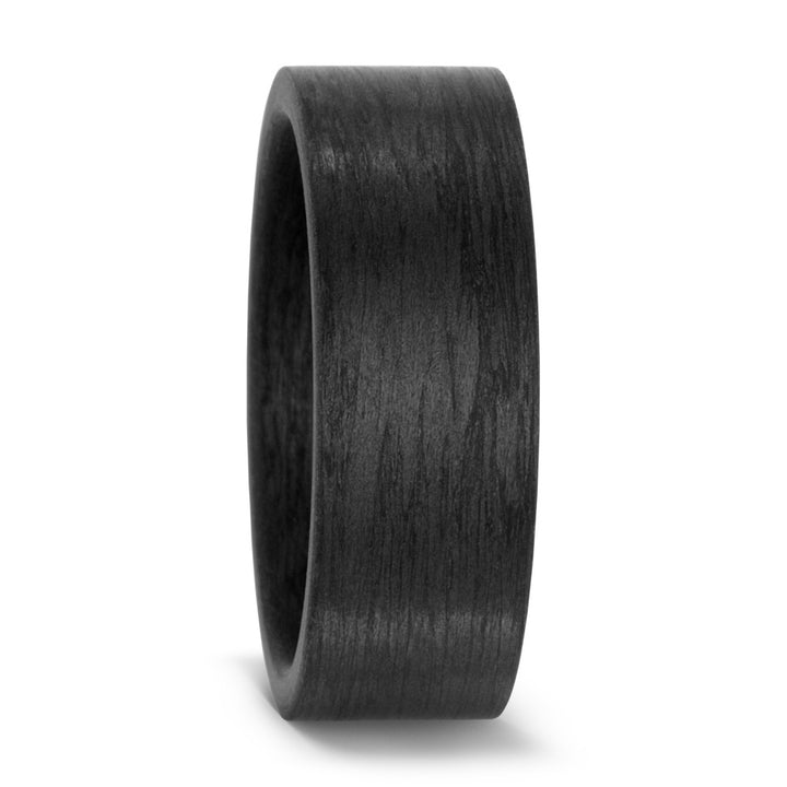 8mm wide Black Carbon Fibre ring, 2.6 mm deep with flat exterior profile courted interior, 59305/002/000/N000