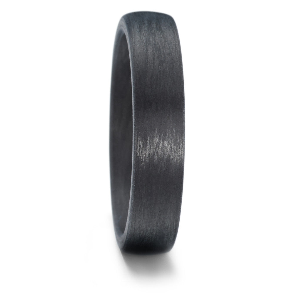 Black Carbon Fibre ring, 5mm wide, 2.7mm deep, Comfort Court profile,59620/002/000/N000