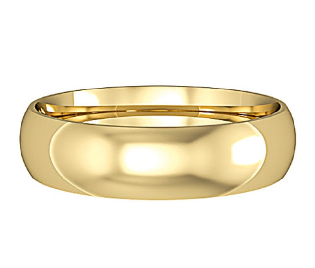 9ct Yellow Gold , 4mm or 5mm widths, 1.8mm deep , Classic Comfort Court profile, Polished - other surface finishes available on request Made in England, AVAILABLE IN 14 DAYS IN MOST SIZES (from date of size confirmation), Other sizes including half sizes available on request t