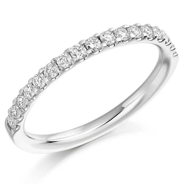 White Gold Diamond Wedding Ring Micro-claw Set with 0.33ct