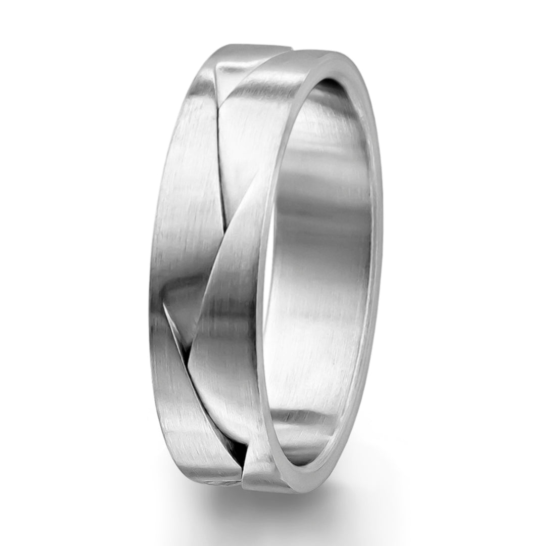 'Origami' Ring - 6mm wide