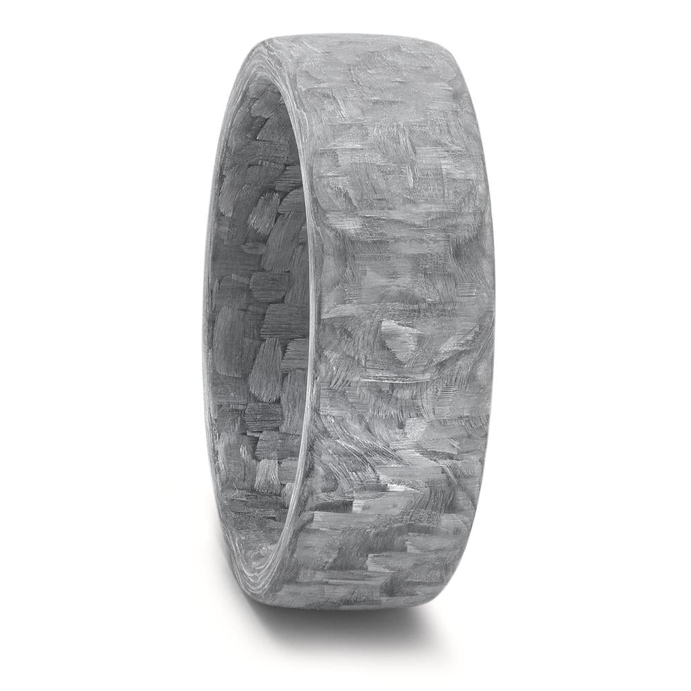 'White' Carbon Fibre ring, 8mm wide, 2.6mm deep, Comfort court profile, 52629-002-000-N002